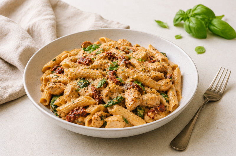 Marry-Me-Chicken-pasta-met-zongedroogde-tomaat-en-kip